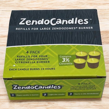 زيندو كاندلز شمعة سيترونيلا للبعوض ٤ قطع