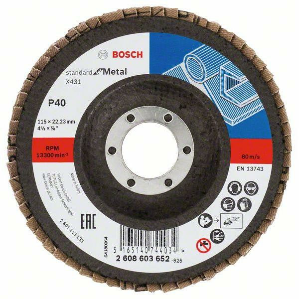بوش قرص رفرف معدني ١١٥ مم حبيبات ٨٠ - احترافي