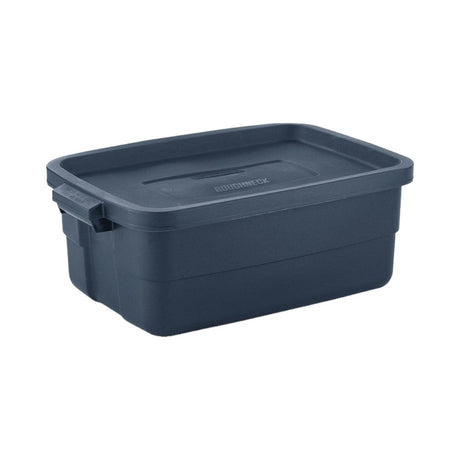 rubbermaid-roughneck-plastic-storage-tote-dark-indigo-metallic